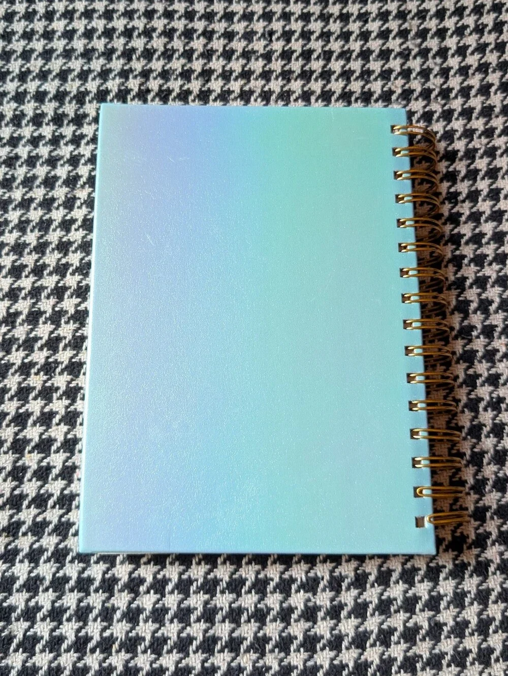 iridescent pastel ombre gold spiral notebook journal